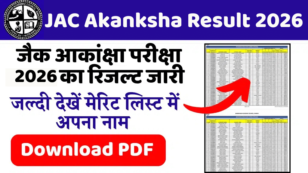 JAC Akanksha Exam Result 2026